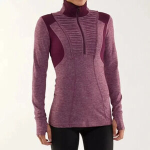 Lululemon Run Your Heart Out Half Zip Pull Over Athletic Jacket